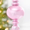 9" Pink Pearlescent Finial Ornament