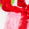 9" Pink & Red Furry Gift Box