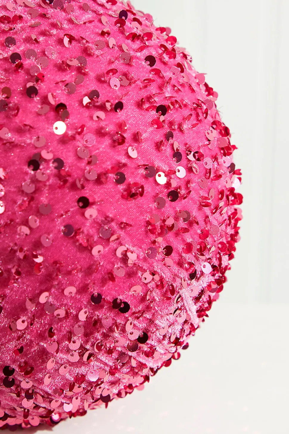 8" Pink Sequin Ball Ornament