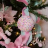 4” Pink Sprinkle Ball Ornament