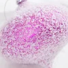 4" Pink White Frosted Onion Ornament