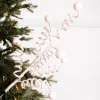25” Pink & White Velvet Corkscrew Spray