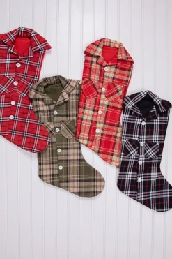 20” Plaid Lumberjack Shirt Stocking