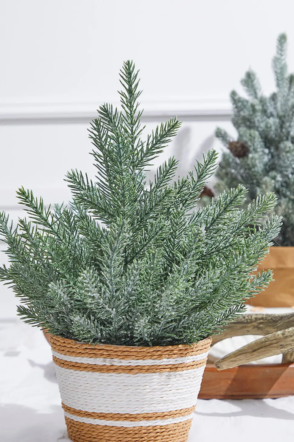 18” Plastic Tree in Basket