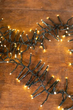 25' Platinum Elite Cluster Lights - 760L Warm White (Green Cord)