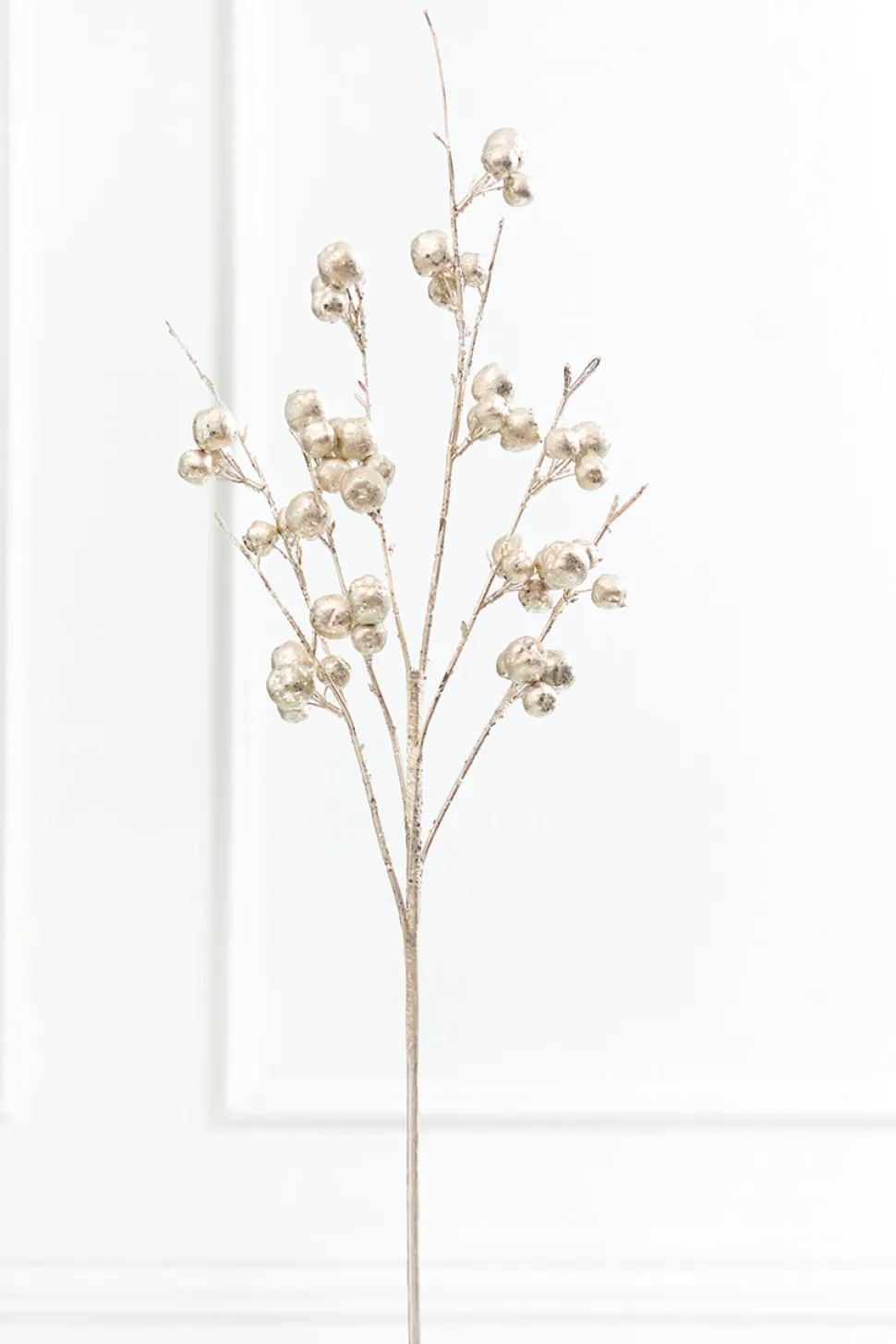 36" Platinum Glitter Crabapple Spray
