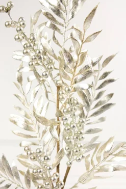 30" Platinum Metallic Pepperberry Stem