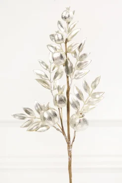 26" Platinum Metallic Pomegranate Stem