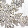 12" Platinum Sequin & Pearl Snowflake