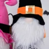 22” Plush Witch Gnome - Orange/Black