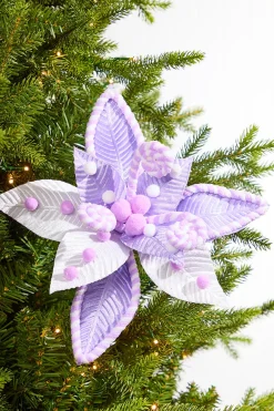 22" Poinsettia Stem - Lavender White