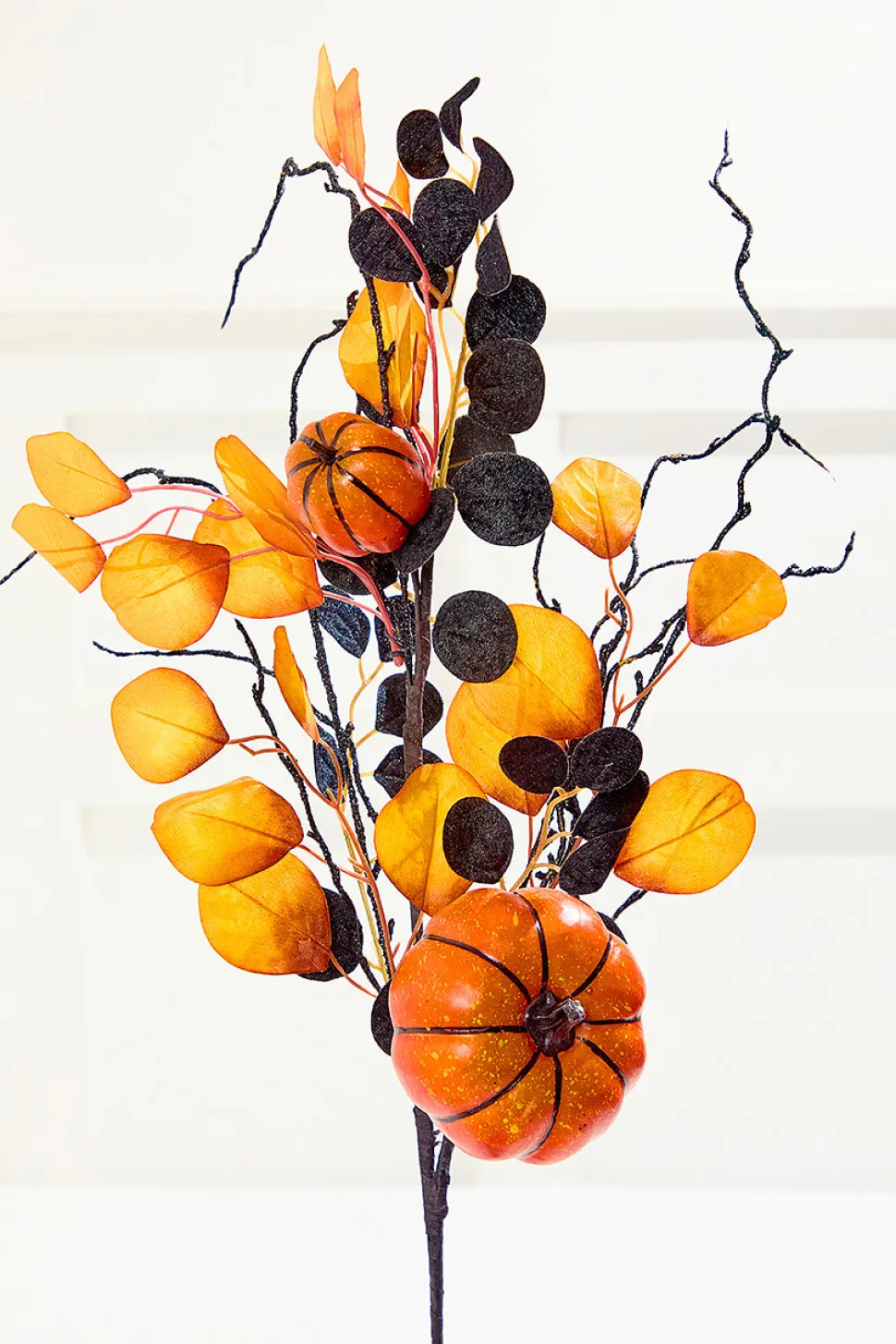 32" Pumpkin Eucalyptus Spray