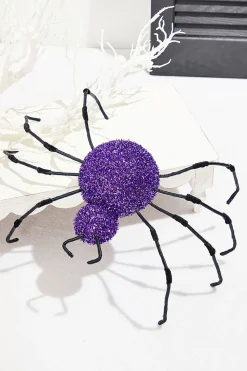 16" Purple Frizzy Spider