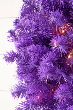 24" Purple Wreath with LED Lights