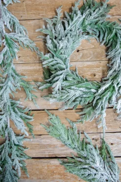 24” Real Touch Flocked Norfolk Wreath