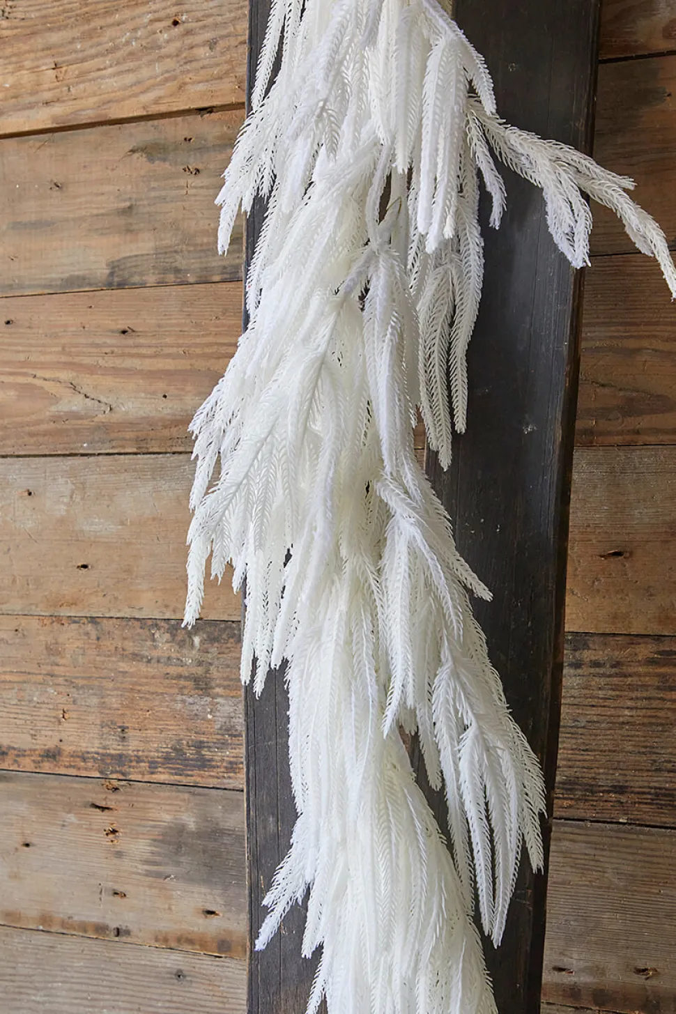 120” Real Touch Flocked White Norfolk Pine Garland