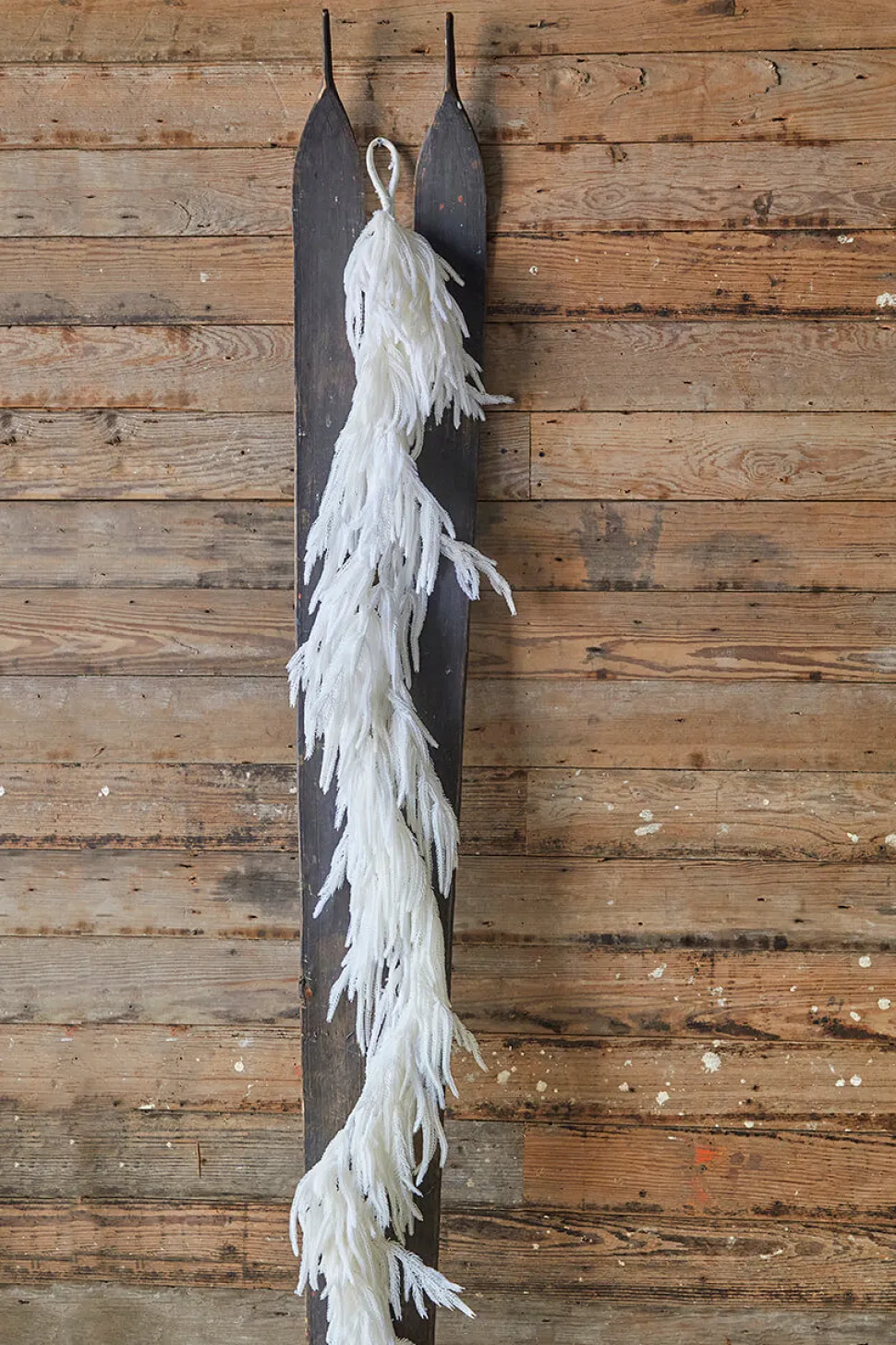 120” Real Touch Flocked White Norfolk Pine Garland