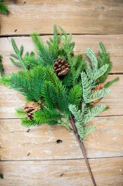 24” Real Touch Norfolk Spruce Juniper Spray