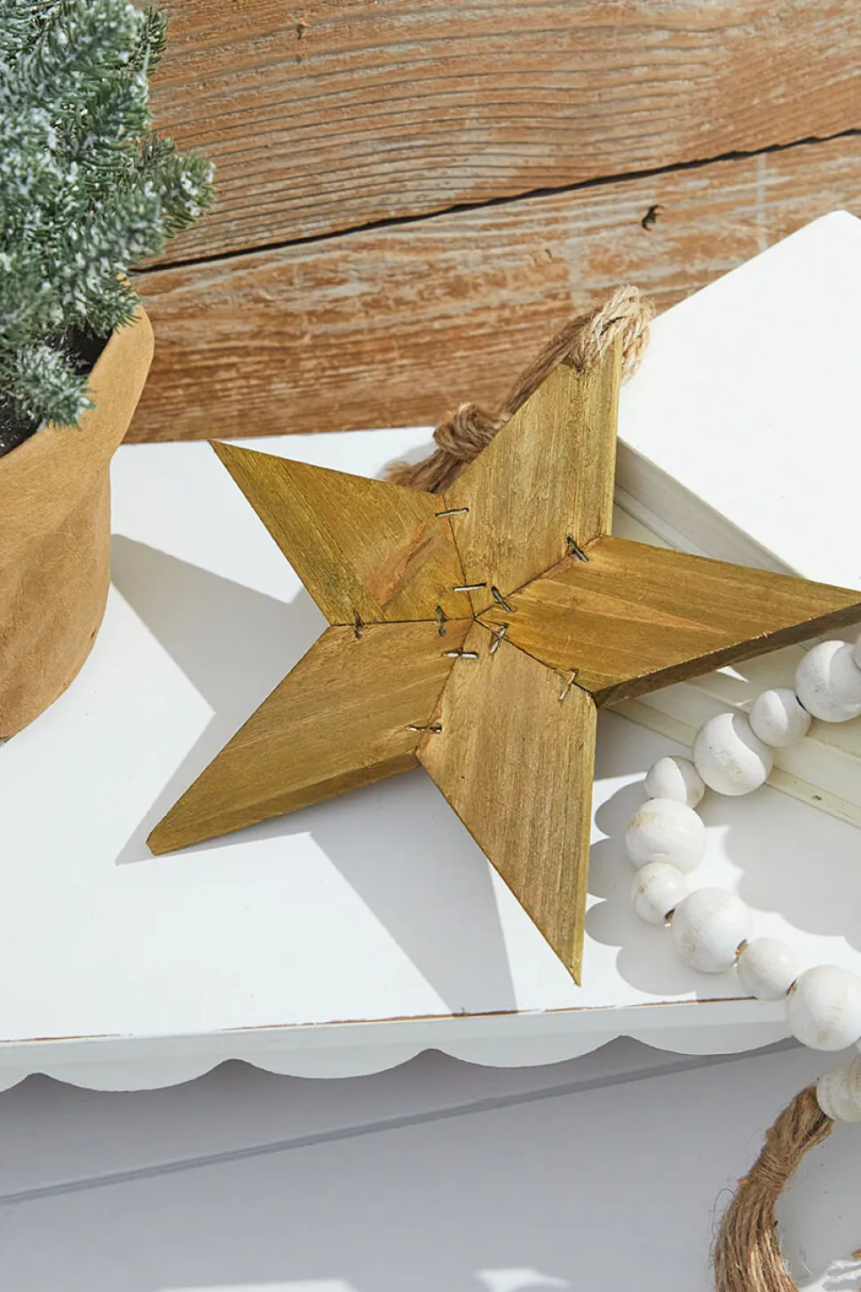 9” Reclaimed Wood Star Ornament