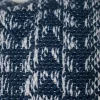 18" Recycled Polyester, Blue And Ivory Pattern Pillow with Polyester Fill