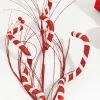 34" Red and White Twist Grass Spray