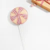 23” Red and White Waffle Peppermint Spray