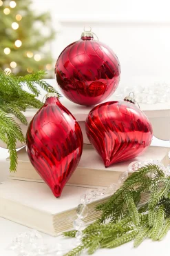 4" - 6" Red Blown Glass Ornament