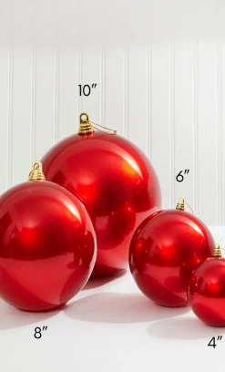 6" Red Candy Apple Ball Ornament
