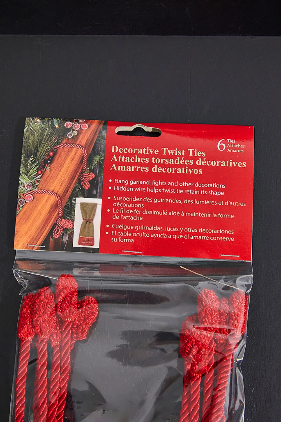 16” Red Decorative Twist Ties