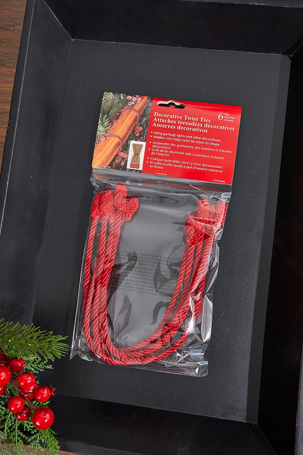 16” Red Decorative Twist Ties