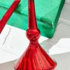 10" Red Glass Drop Ornament