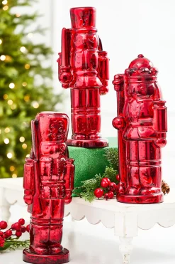 12" Red Glass Nutcracker