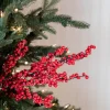 24” Red Iced Water Resistant Mini Berry Spray