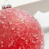 6" Red Ice Gumdrop Ball Ornament