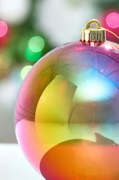 6" Red Iridescent Ball Ornament