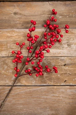 26” Red Mixed Berry & Crabapple Spray