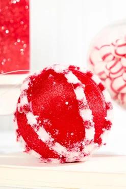 4" Red Peppermint Trim Ornament