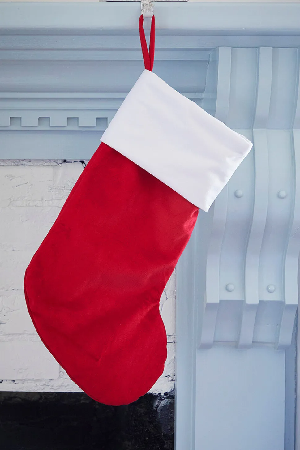 Red Stocking with White Trim