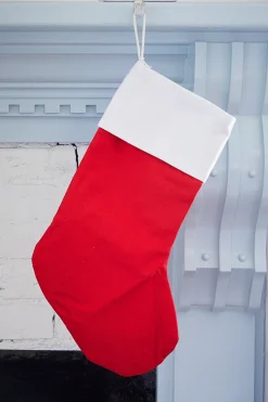 Red Stocking with White Trim Rough