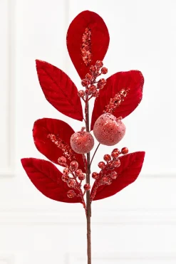 25.5" Red Velvet Berry & Apple Spray