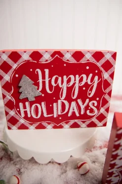 Red & White Christmas Block