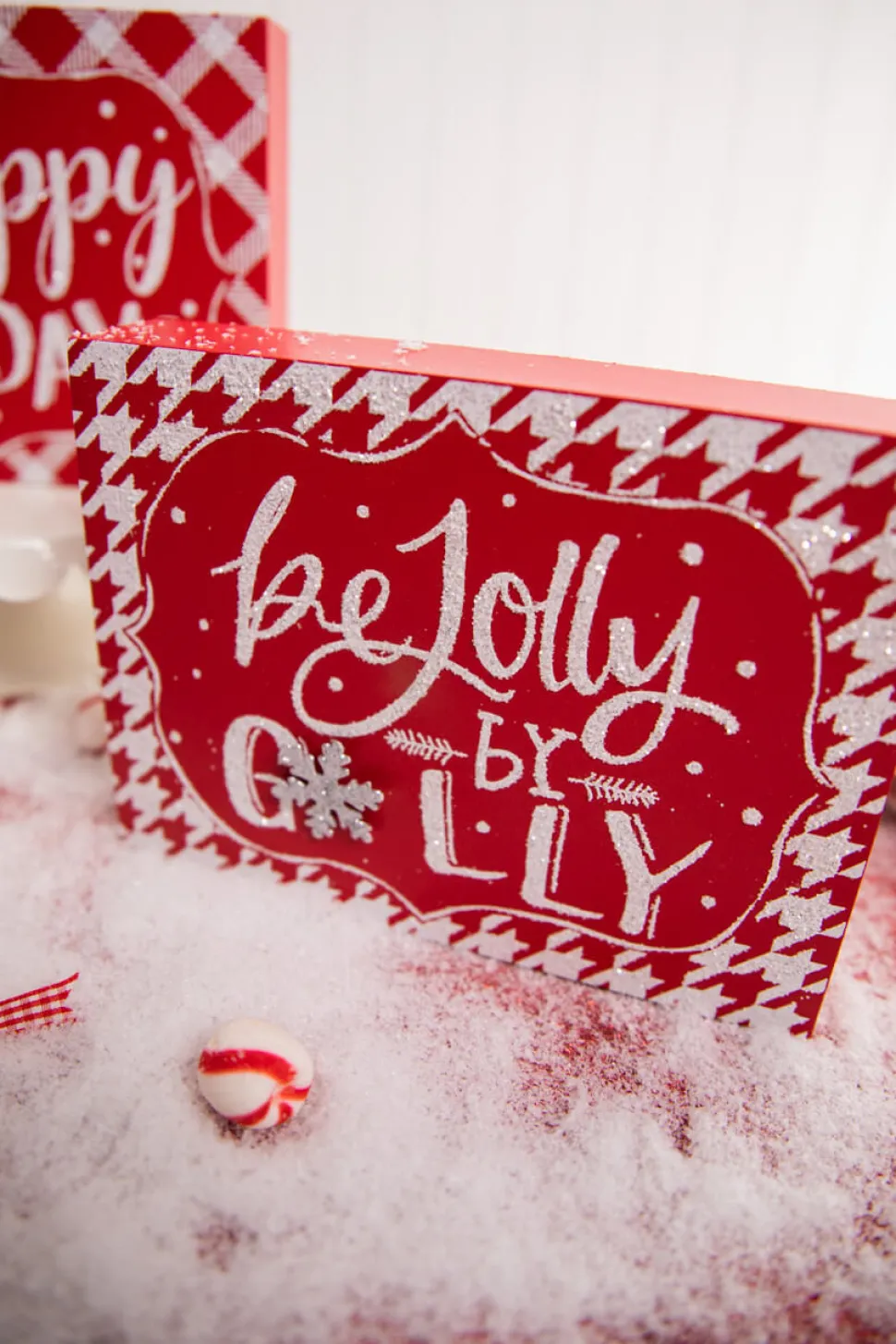 Red & White Christmas Block