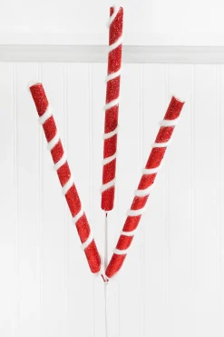 30" Red & White Twist Spray