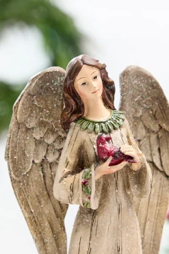 12" Resin Angel with Cardinal