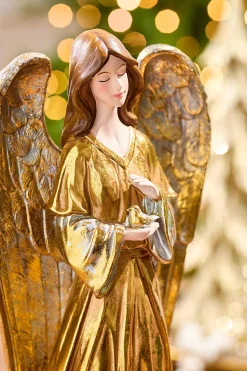 18" Resin Angel With Dove