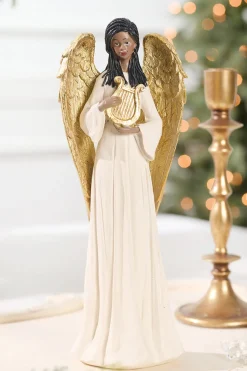 13.25" Resin Angel with Harp