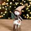 Resin Burlap Hat Snowman