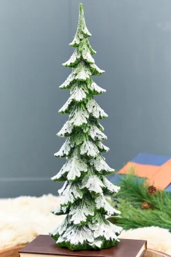 20" Resin Frosted Snow Tree