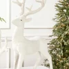 Resin Frozen Forest Flocked Deer