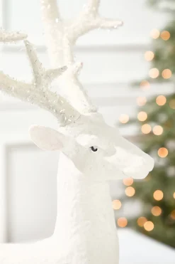 Resin Frozen Forest Flocked Deer